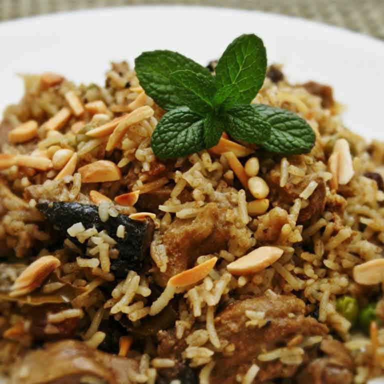 Lamb Mushroom Biriani